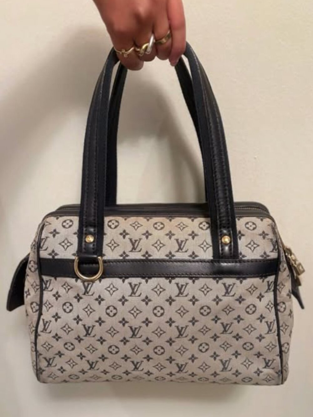 Louis Vuitton Blue Josephine Logo PM Bag